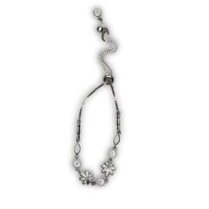 Silver Adjustable Bracelet for girls (CODE: VSNCSADJ002), 925 Sterling silver.