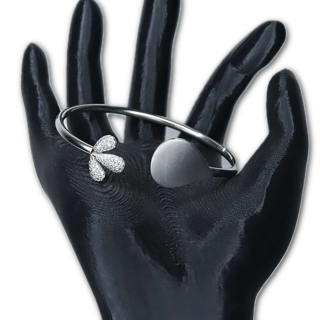 Matt Flex OX Kada for girls (CODE: VSNCMFK001), Adjustable Plain Pipe Kada, 925 Sterling Silver. - Image 2