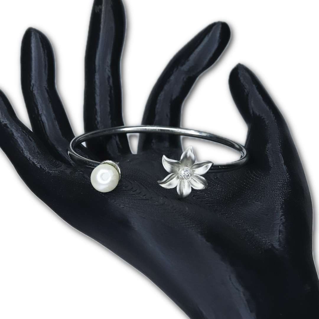 Matt Flex OX Kada for girls (CODE: VSNCMFK005), Adjustable Plain Pipe Kada, 925 Sterling silver. - Image 2