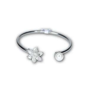 Matt Flex OX Kada for girls (CODE: VSNCMFK005), Adjustable Plain Pipe Kada, 925 Sterling silver.