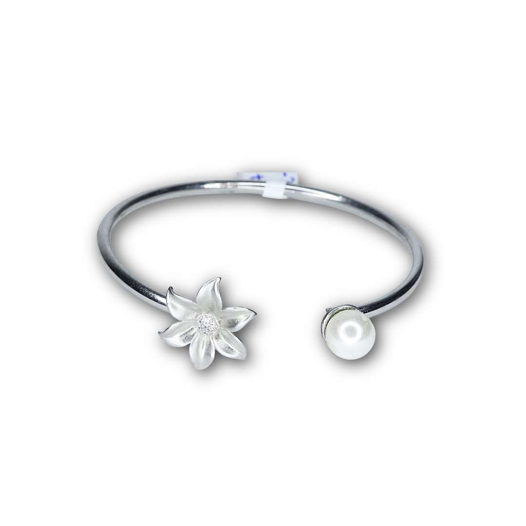 Matt Flex OX Kada for girls (CODE: VSNCMFK005), Adjustable Plain Pipe Kada, 925 Sterling silver.