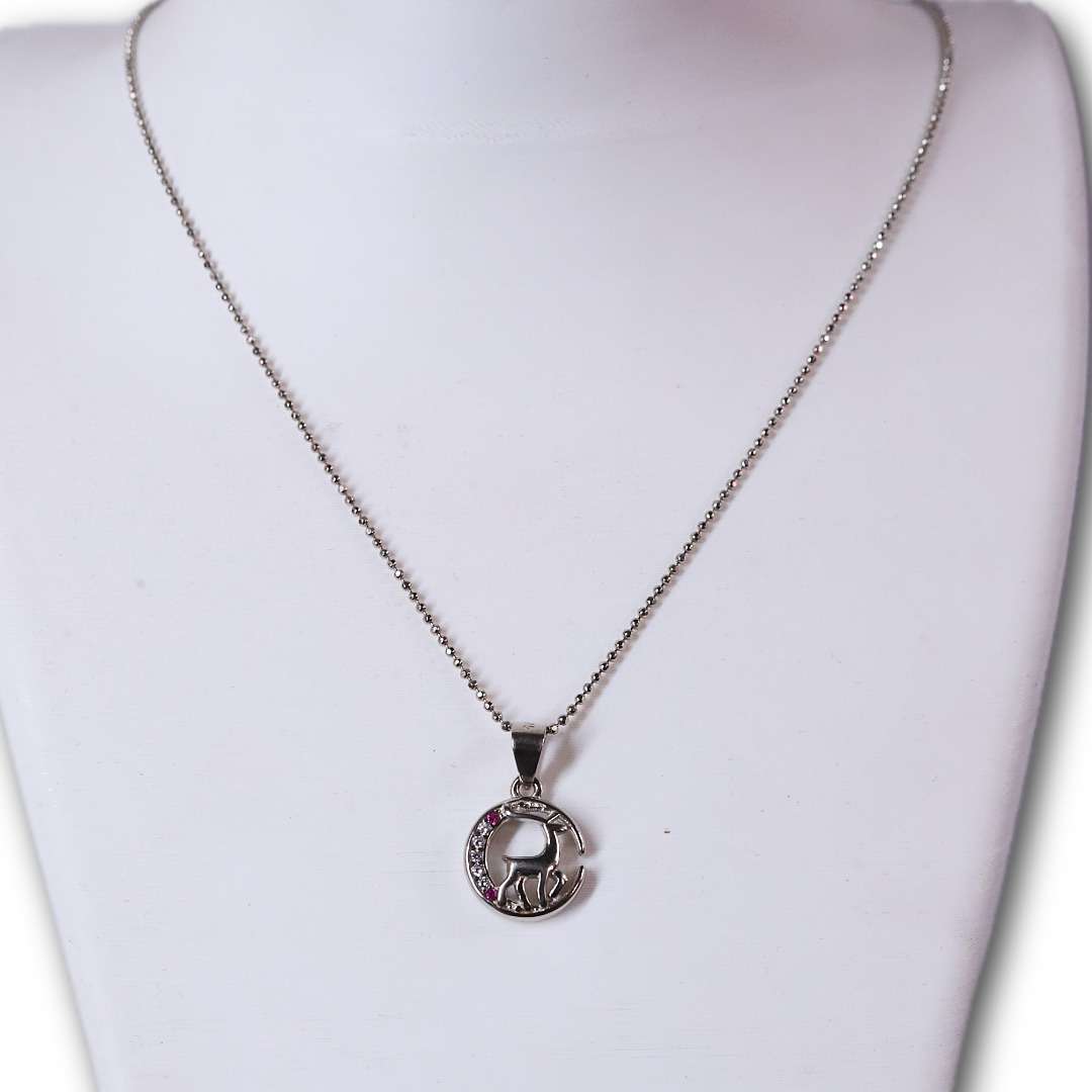 Silver Chain And Locket Set for girls (CODE: VSNCSCS014), 925 Sterling silver.