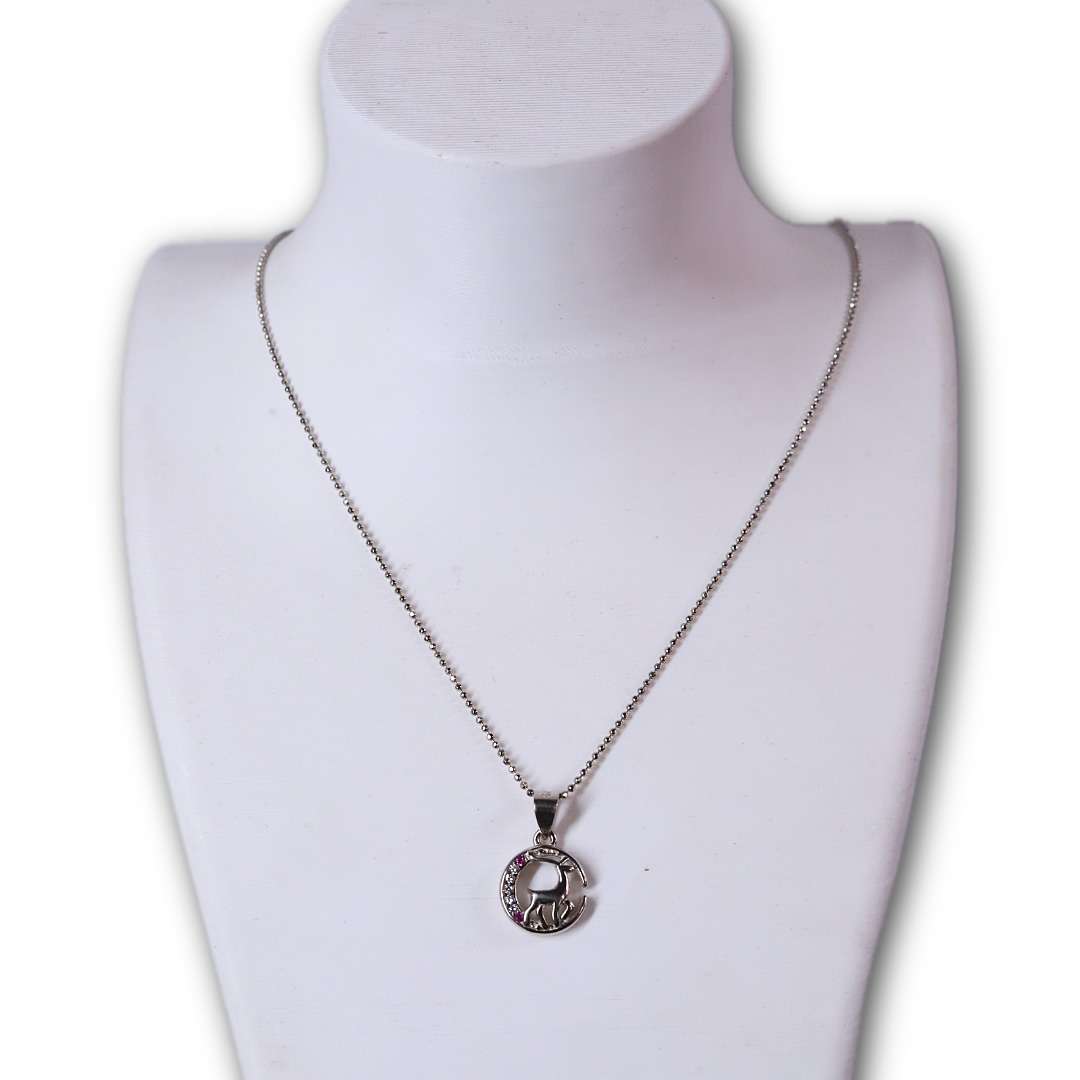 Silver Chain And Locket Set for girls (CODE: VSNCSCS014), 925 Sterling silver. - Image 2