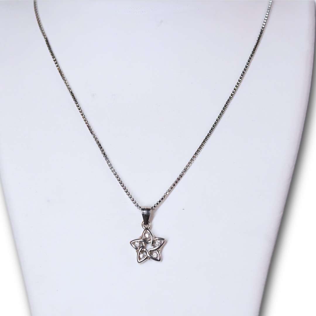 Silver Chain And Locket Set for girls (CODE: VSNCSCS006), 925 Sterling silver.