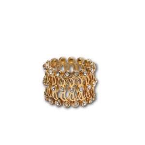 Gold Plated Ring + Bracelet, (CODE: VSNCCB001), 925 Sterling silver.