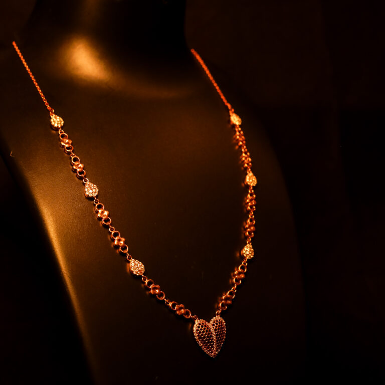 Rose Gold Necklace (CODE: VSNCRGN001,2), Necklace Fancy, 925 Sterling silver.