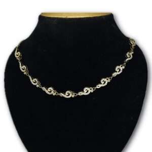Gold Plated Necklace Set (CODE: VSNCGPN003), Necklace Chain and Earring Fancy, 925 Sterling silver.