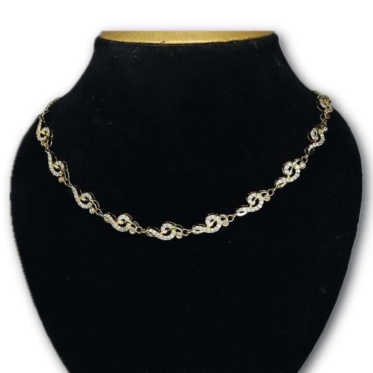 Gold Plated Necklace Set (CODE: VSNCGPN003), Necklace Chain and Earring Fancy, 925 Sterling silver.