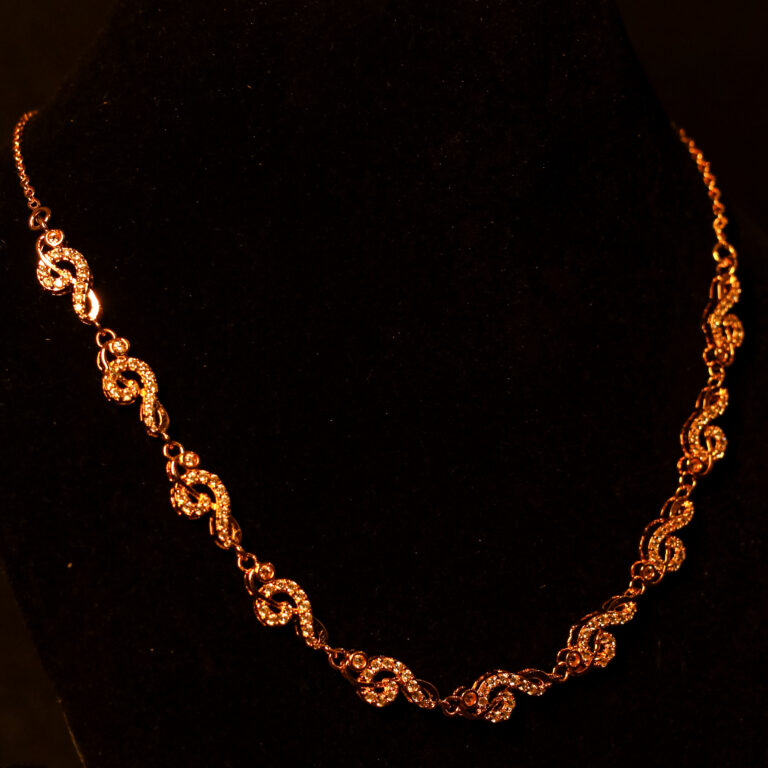 Gold Plated Necklace Set (CODE: VSNCGPN003), Necklace Chain and Earring Fancy, 925 Sterling silver.