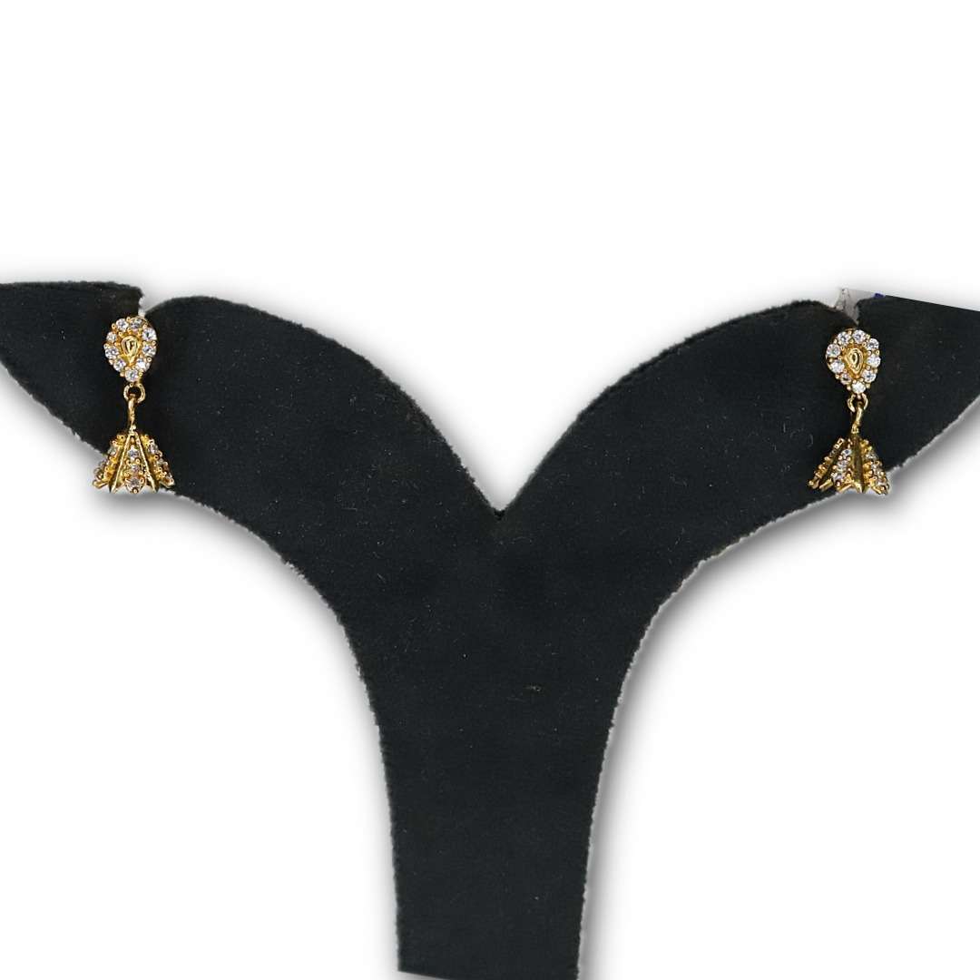 Gold Plated Jhumki (CODE: VSNCGPJ002),925 Sterling silver. - Image 2