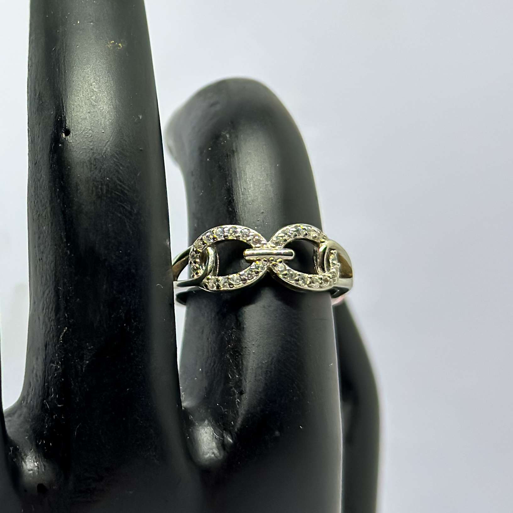 White Stoned Ring(Size:13) (CODE: VSNCGR039), Girls Ring, 925 Sterling silver.