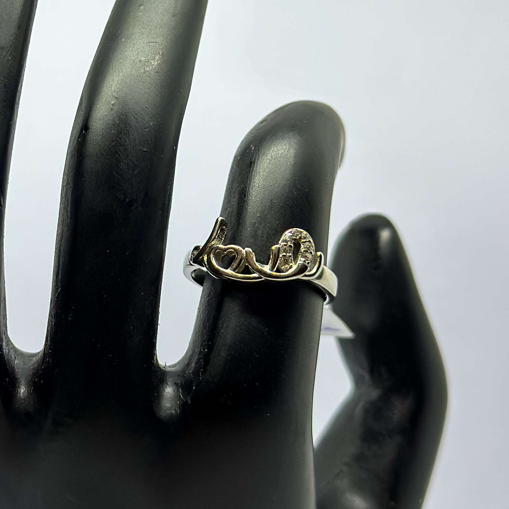 White Stoned Ring(Size:13) (CODE: VSNCGR041), Girls Ring, 925 Sterling silver.