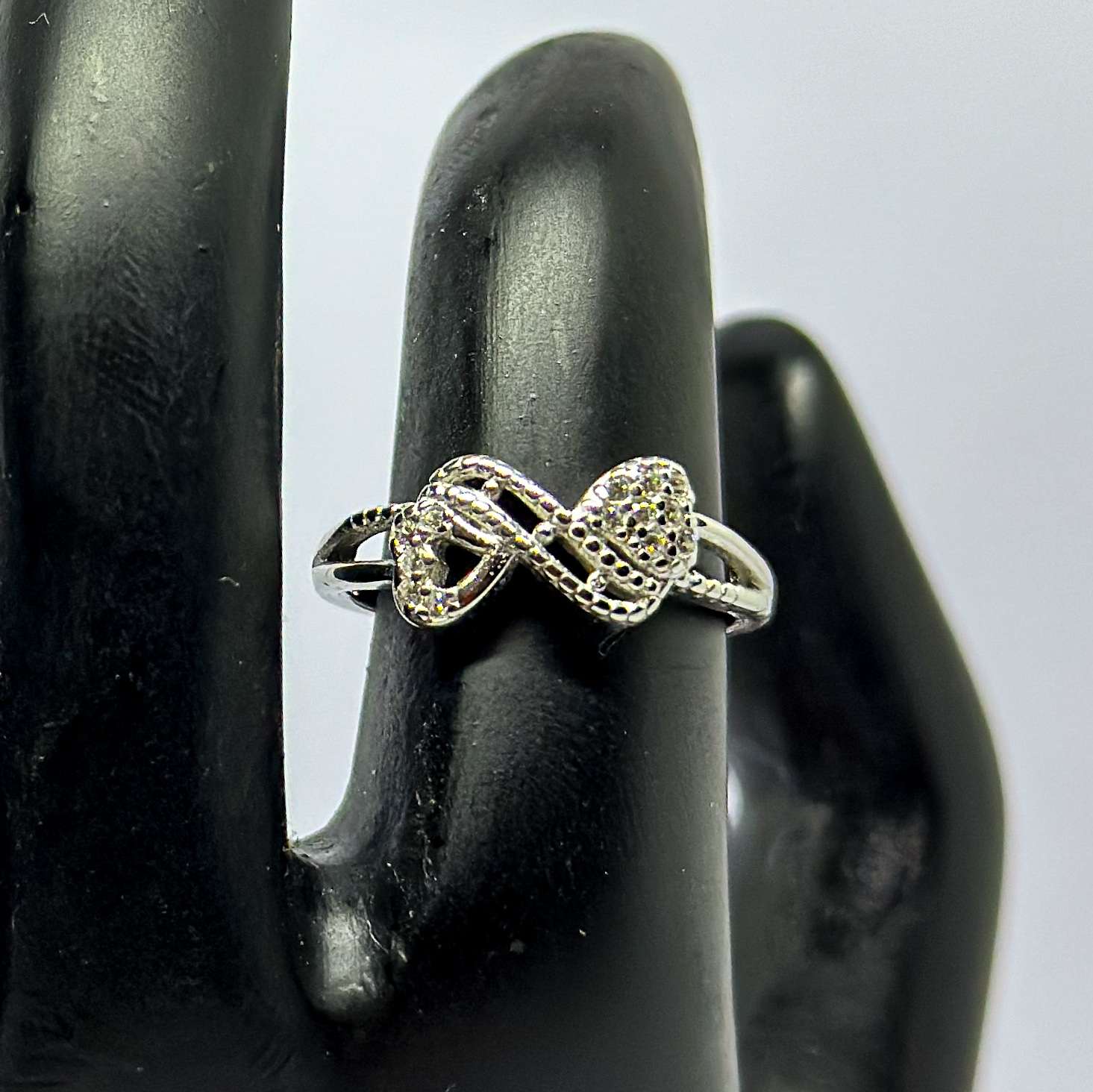 White Stoned Ring (Size:12)(CODE: VSNCGR064), Girls Ring, 925 Sterling silver.