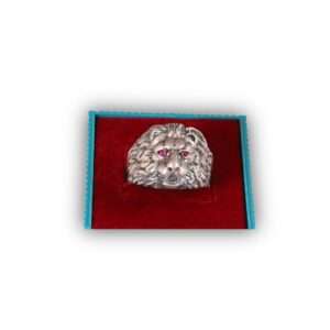 Lion Ring For Men`s ,(CODE:VSNCMR078),{Size:23},S925 Sterling Silver.