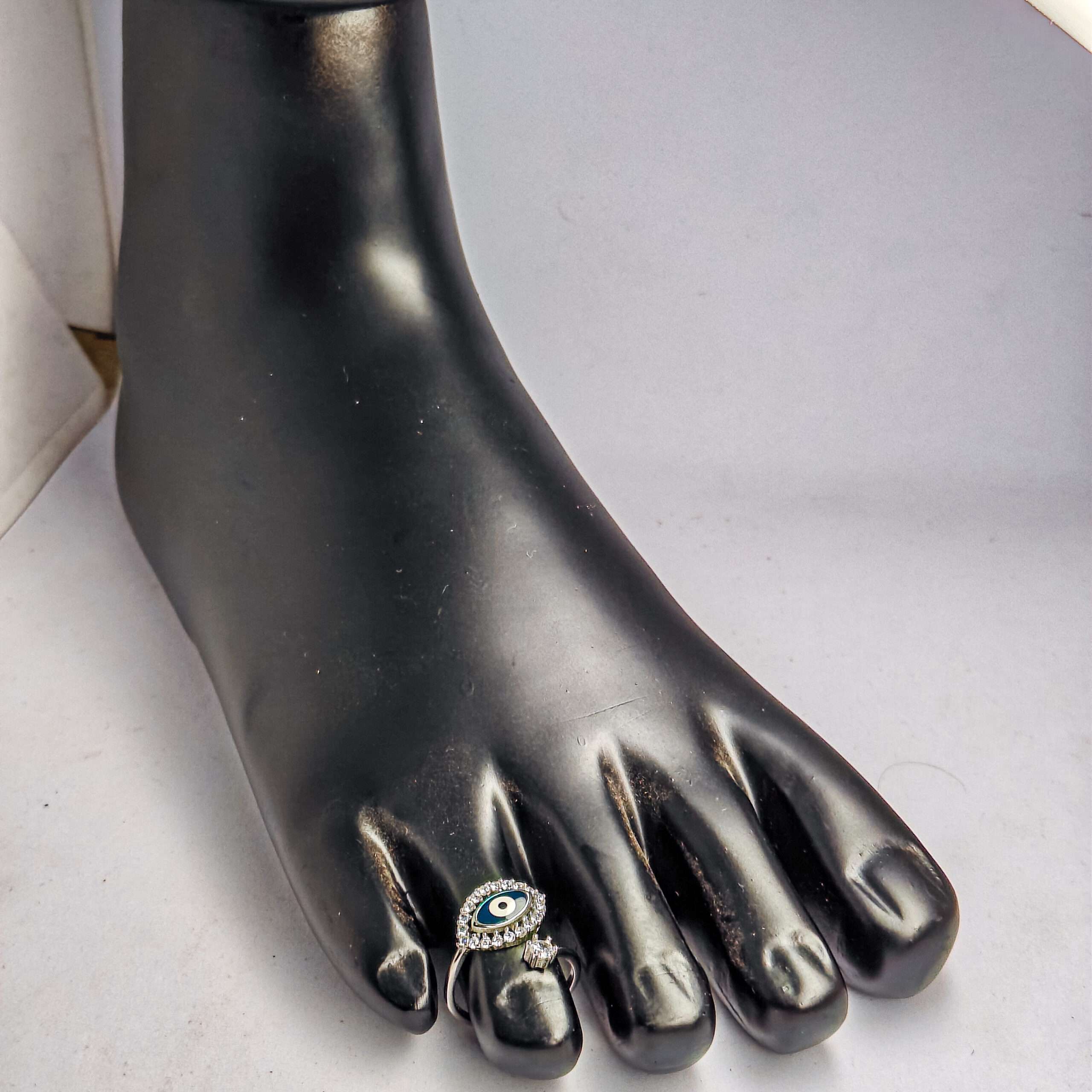 Evil Eye Toe Ring (CODE: VSNCTR010) For Girls S925 Sterling Silver. - Image 4