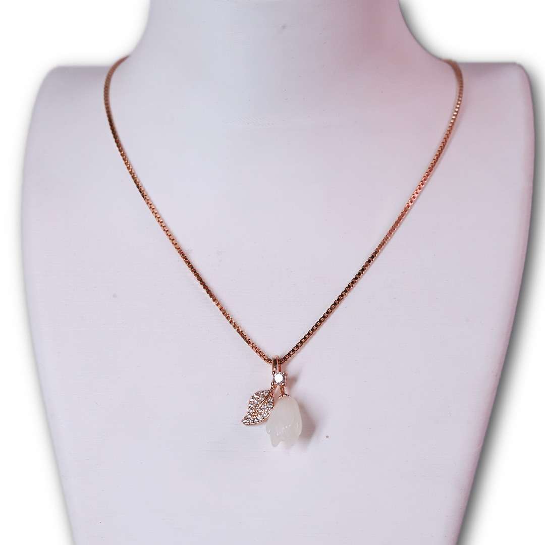 Rose Gold Chain And Locket Set for girls (CODE: VSNCRGCS033), 925 Sterling silver - Image 2