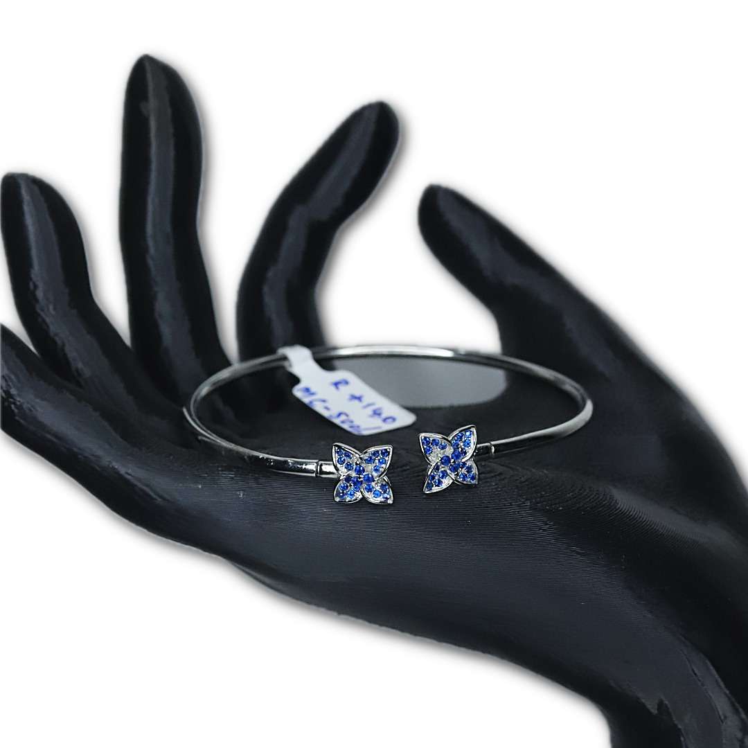 Matt Flex OX Kada for girls (CODE: VSNCMFK014), Adjustable Plain Pipe Kada, 925 Sterling Silver. - Image 2