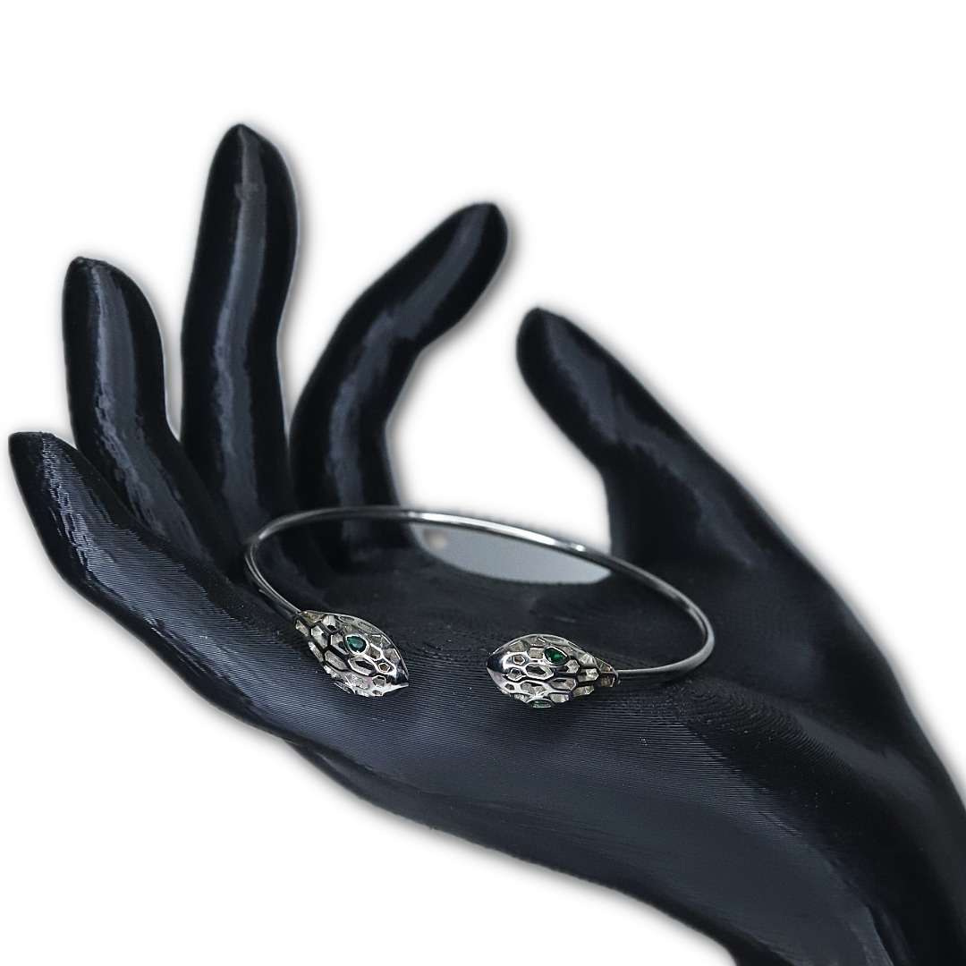 Matt Flex OX Kada for girls (CODE: VSNCMFK010), Adjustable Plain Pipe Kada, 925 Sterling silver. - Image 2