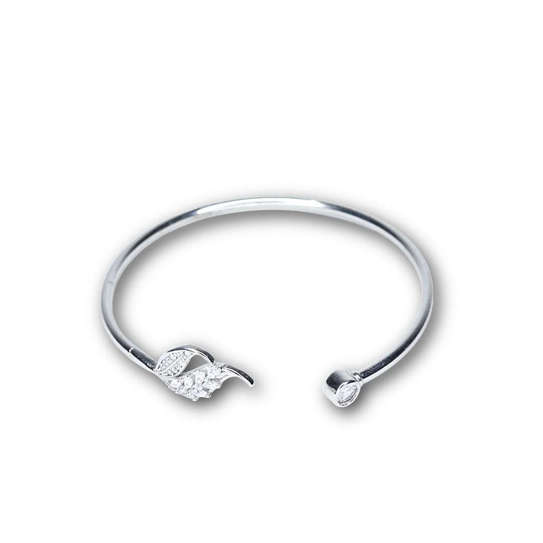 Matt Flex OX Kada for girls (CODE: VSNCMFK006), Adjustable Plain Pipe Kada, 925 Sterling silver.