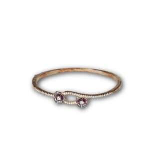 Rose Gold Plated Kada for girls (CODE: VSNCRGK003), 925 Sterling silver.