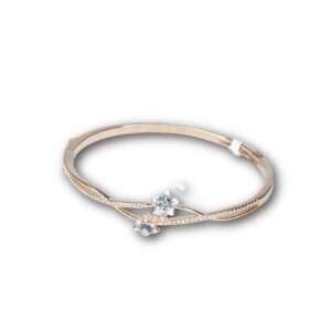 Rose Gold Plated Kada for girls (CODE: VSNCRGK002), 925 Sterling silver.