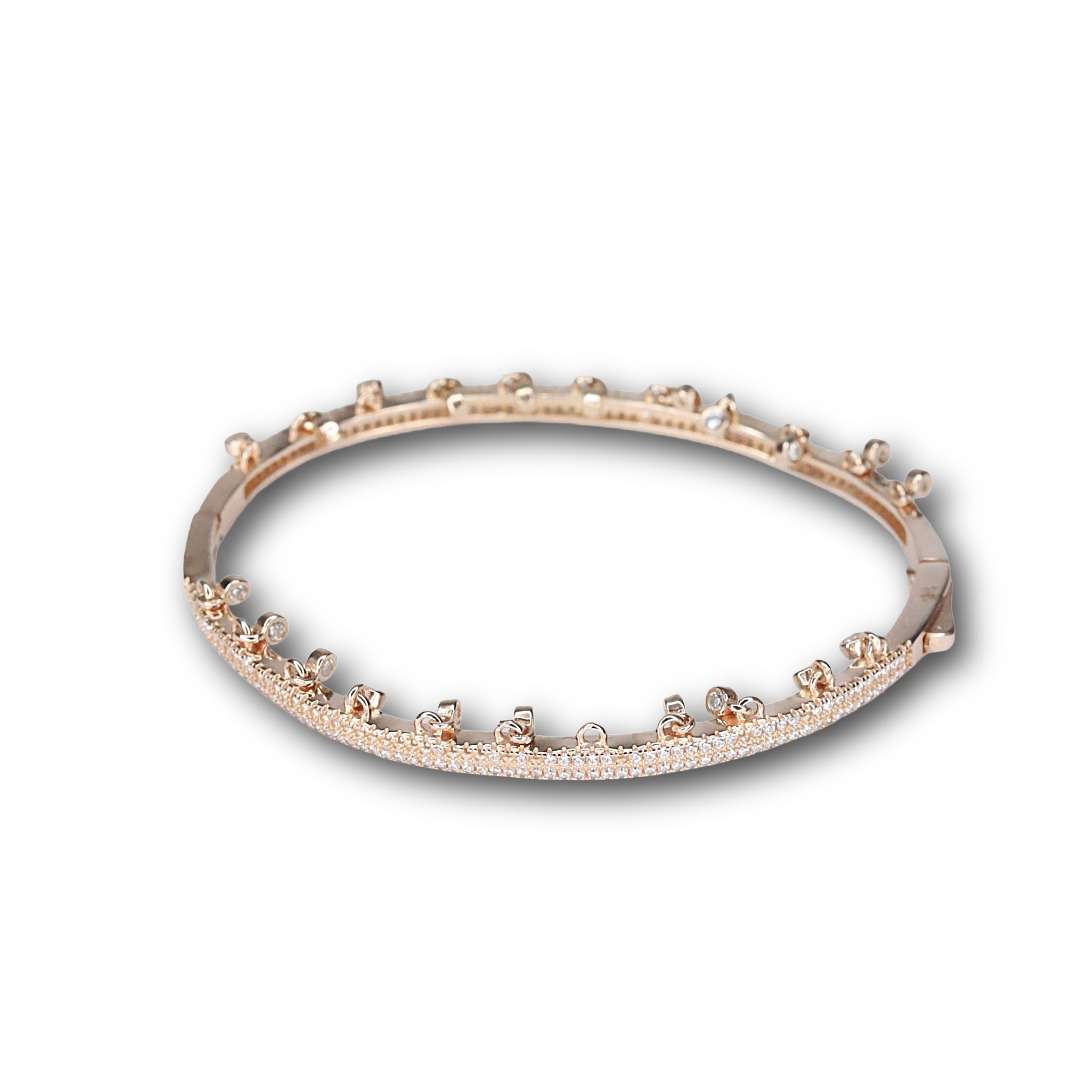 Rose Gold Plated Kada for girls (CODE: VSNCRGK005), 925 Sterling silver.