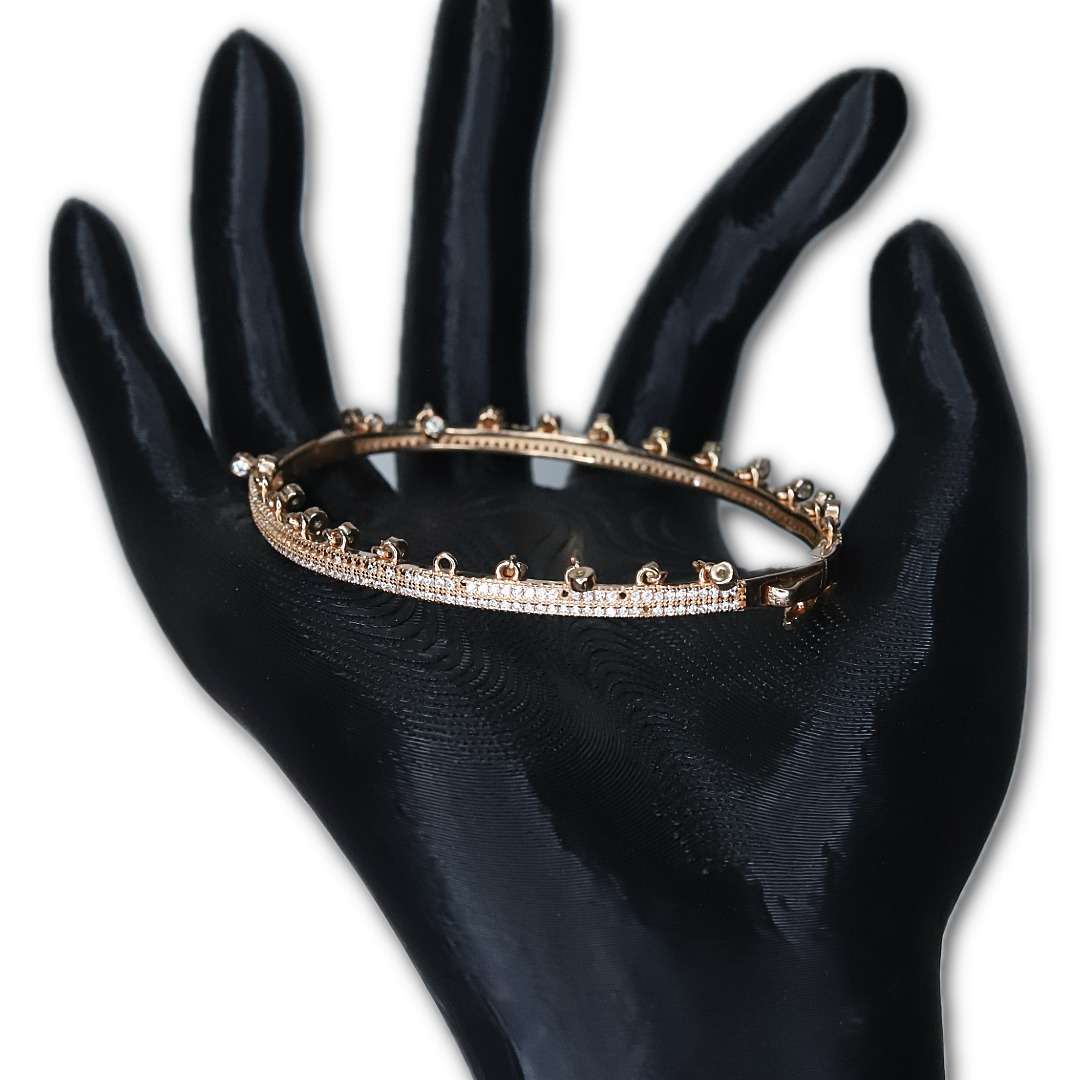 Rose Gold Plated Kada for girls (CODE: VSNCRGK005), 925 Sterling silver. - Image 2