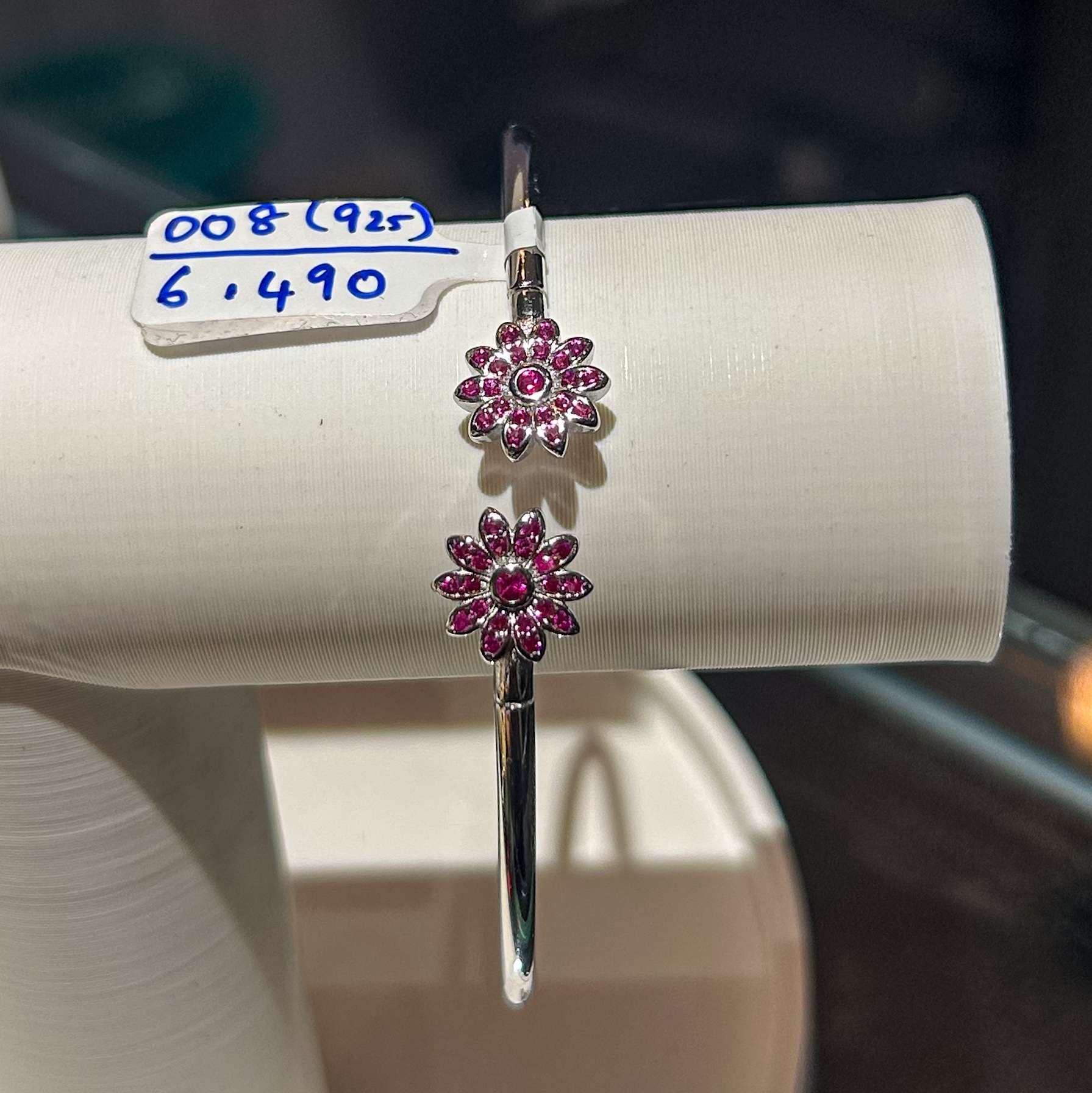 Matt Flex OX Kada for girls (CODE: VSNCMFK008), Adjustable Plain Pipe Kada, 925 Sterling silver.