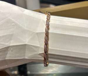 Rose Gold Plated Kada for girls (CODE: VSNCRGK006), 925 Sterling silver.