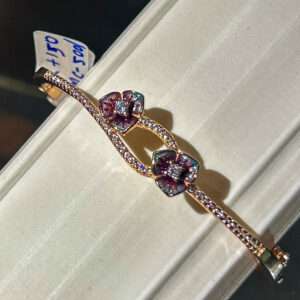 Rose Gold Plated Kada for girls (CODE: VSNCRGK003), 925 Sterling silver.