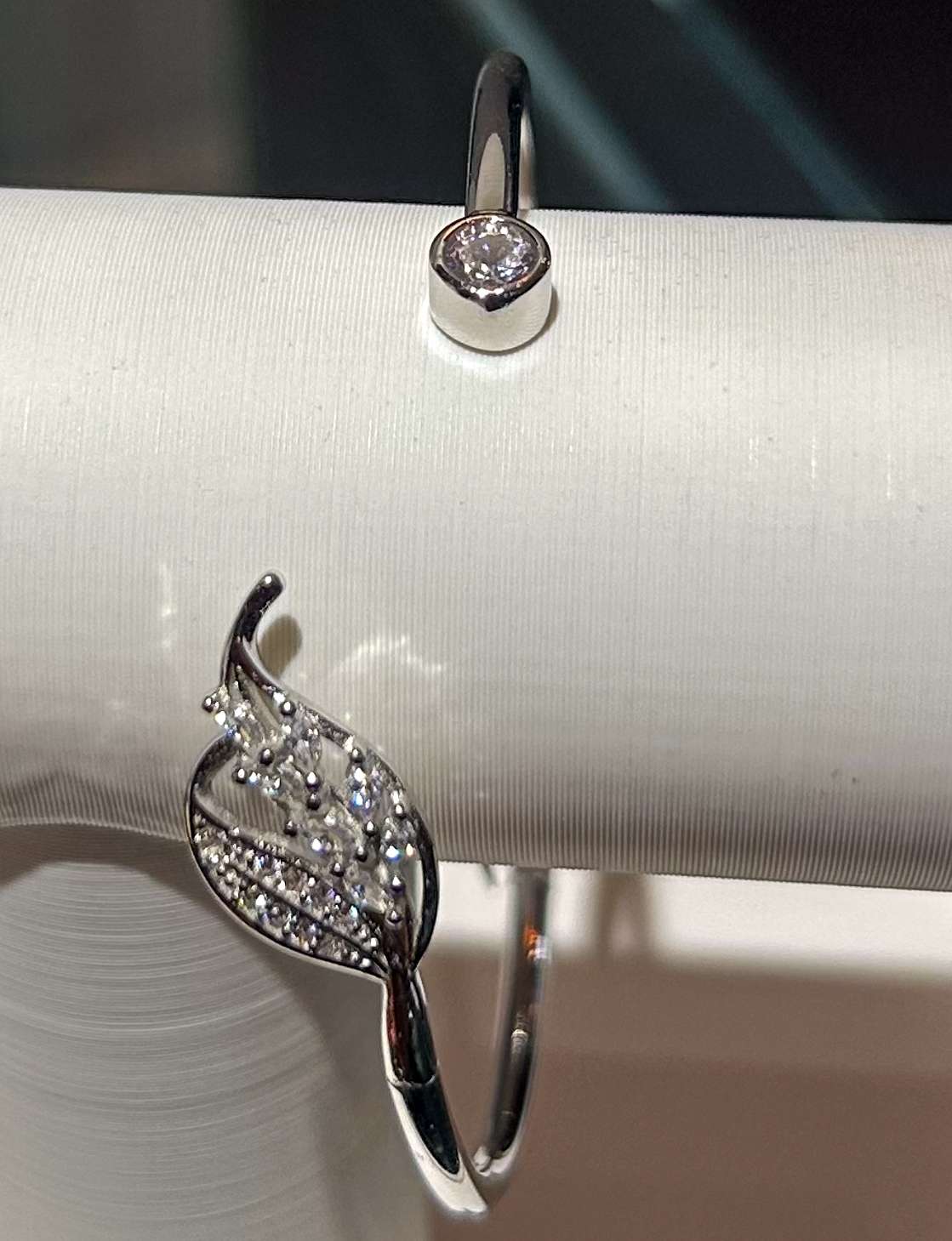 Matt Flex OX Kada for girls (CODE: VSNCMFK006), Adjustable Plain Pipe Kada, 925 Sterling silver. - Image 2