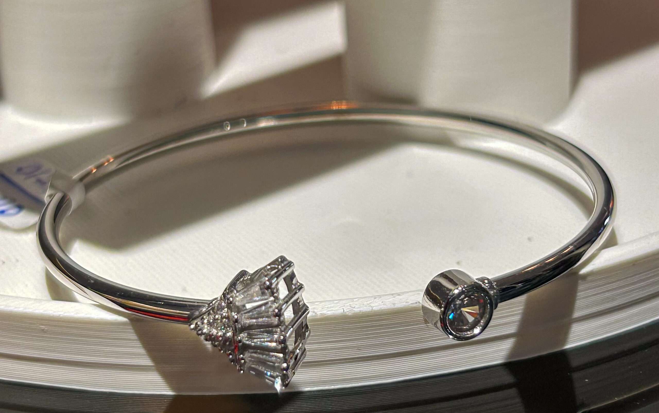 Matt Flex OX Kada for girls (CODE: VSNCMFK012), Adjustable Plain Pipe Kada, 925 Sterling silver. - Image 2