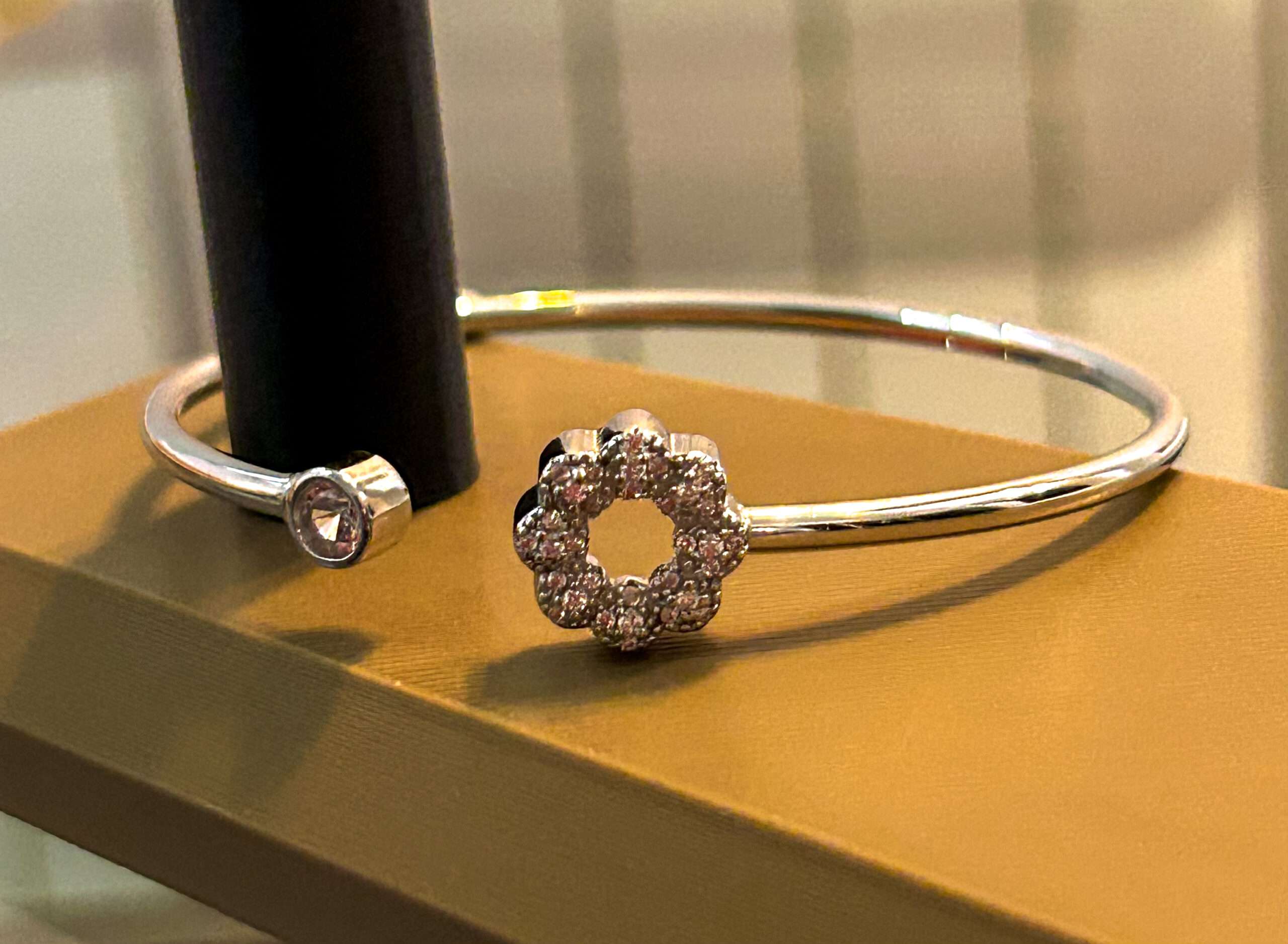 Matt Flex OX Kada for girls (CODE: VSNCMFK011), Adjustable Plain Pipe Kada, 925 Sterling silver. - Image 2