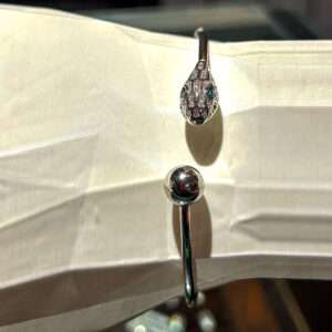 Matt Flex OX Kada for girls (CODE: VSNCMFK013), Adjustable Plain Pipe Kada, 925 Sterling silver.