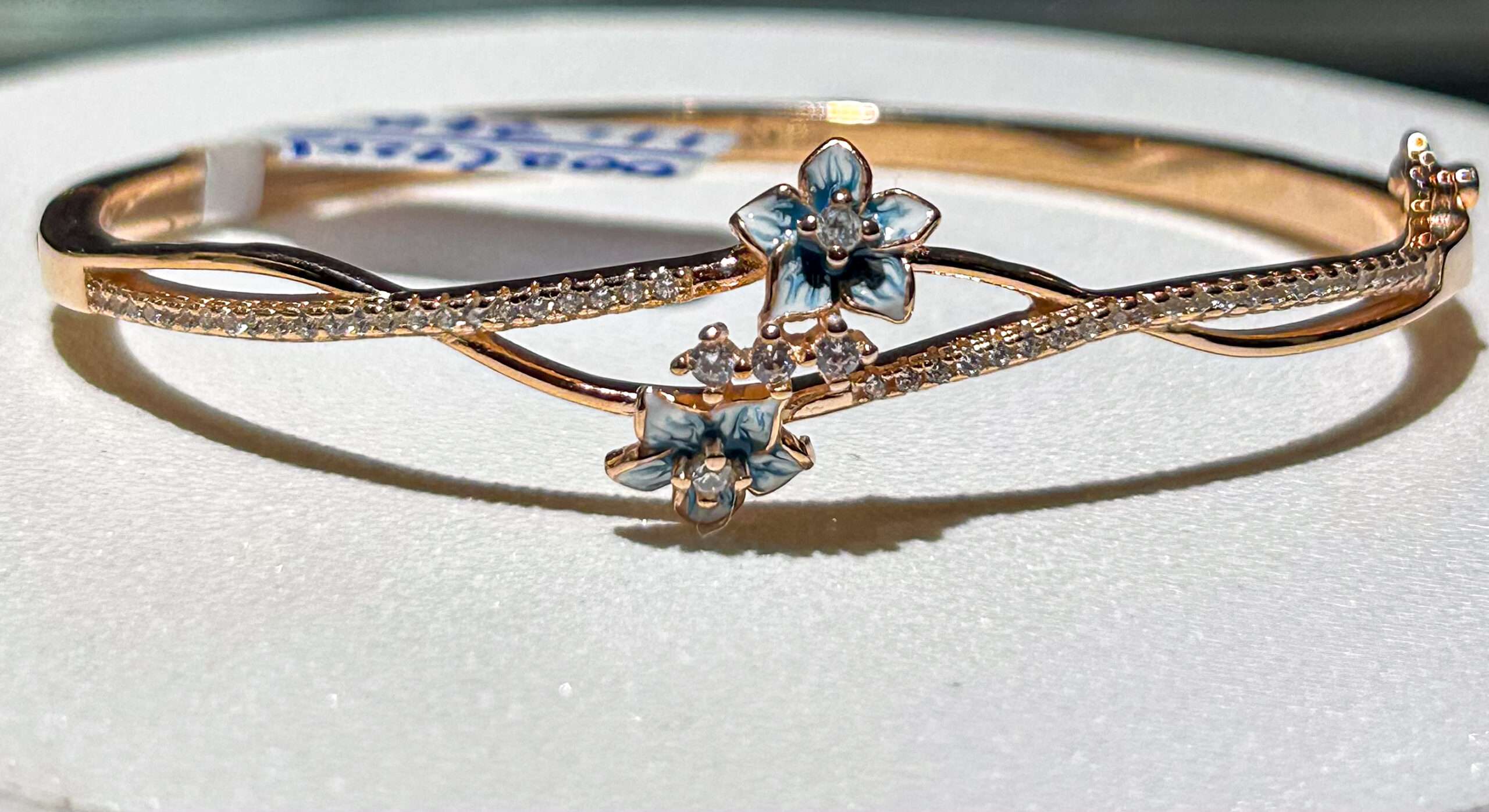 Rose Gold Plated Kada for girls (CODE: VSNCRGK002), 925 Sterling silver. - Image 2