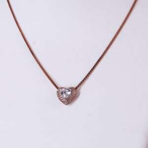 Rose Gold Chain And Locket Set for girls (CODE: VSNCRGCS032), 925 Sterling silver