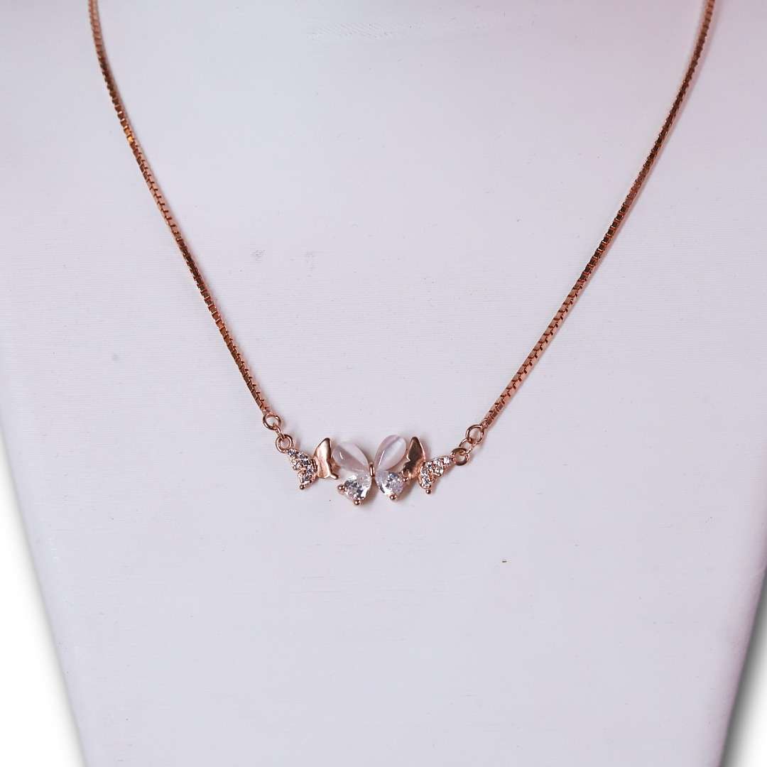 Rose Gold Chain And Locket Set for girls (CODE: VSNCRGCS019), 925 Sterling silver