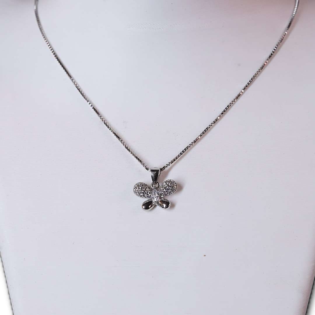 Silver Chain And Locket Set for girls (CODE: VSNCSCS028), 925 Sterling silver.