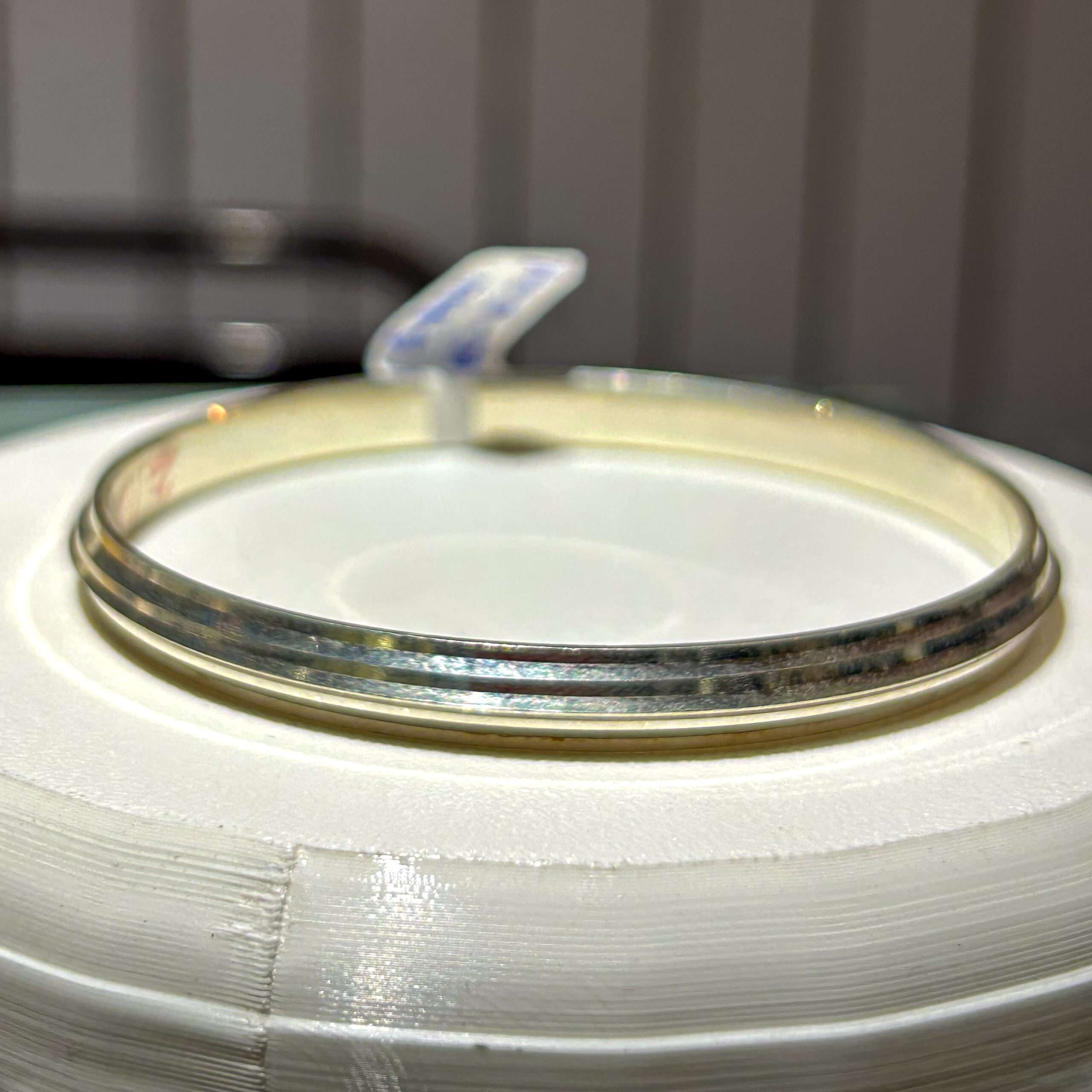 Men's Silver Kada, Size:{2.10} (VSNCMK030), S800 Silver. - Image 2