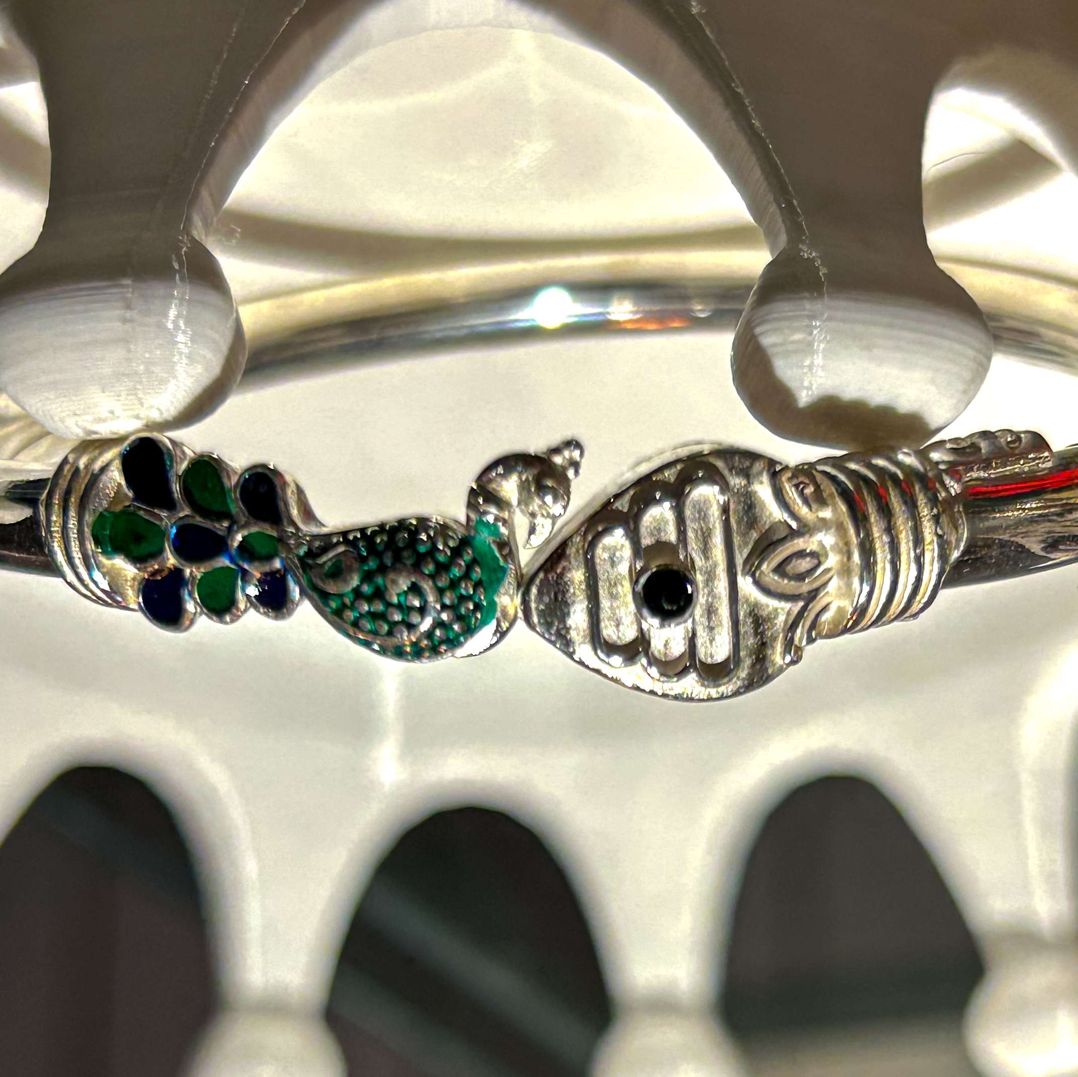 Murugar Men's Silver Kada, Size:{2.6} (VSNCMK017), S800 Silver. - Image 2