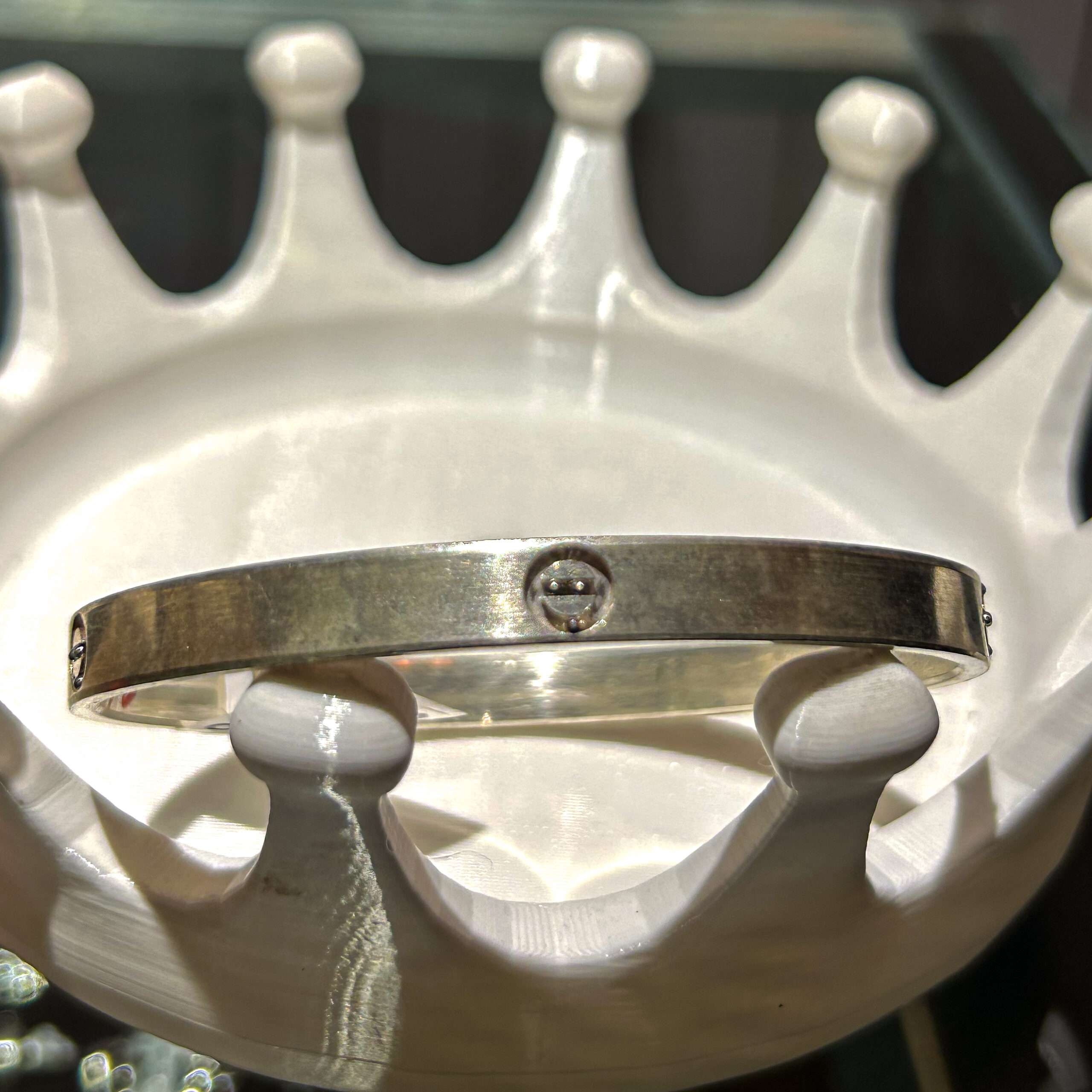 Men’s Silver Kada, Size:{2.8} (VSNCMK014), S800 Silver. - Image 4