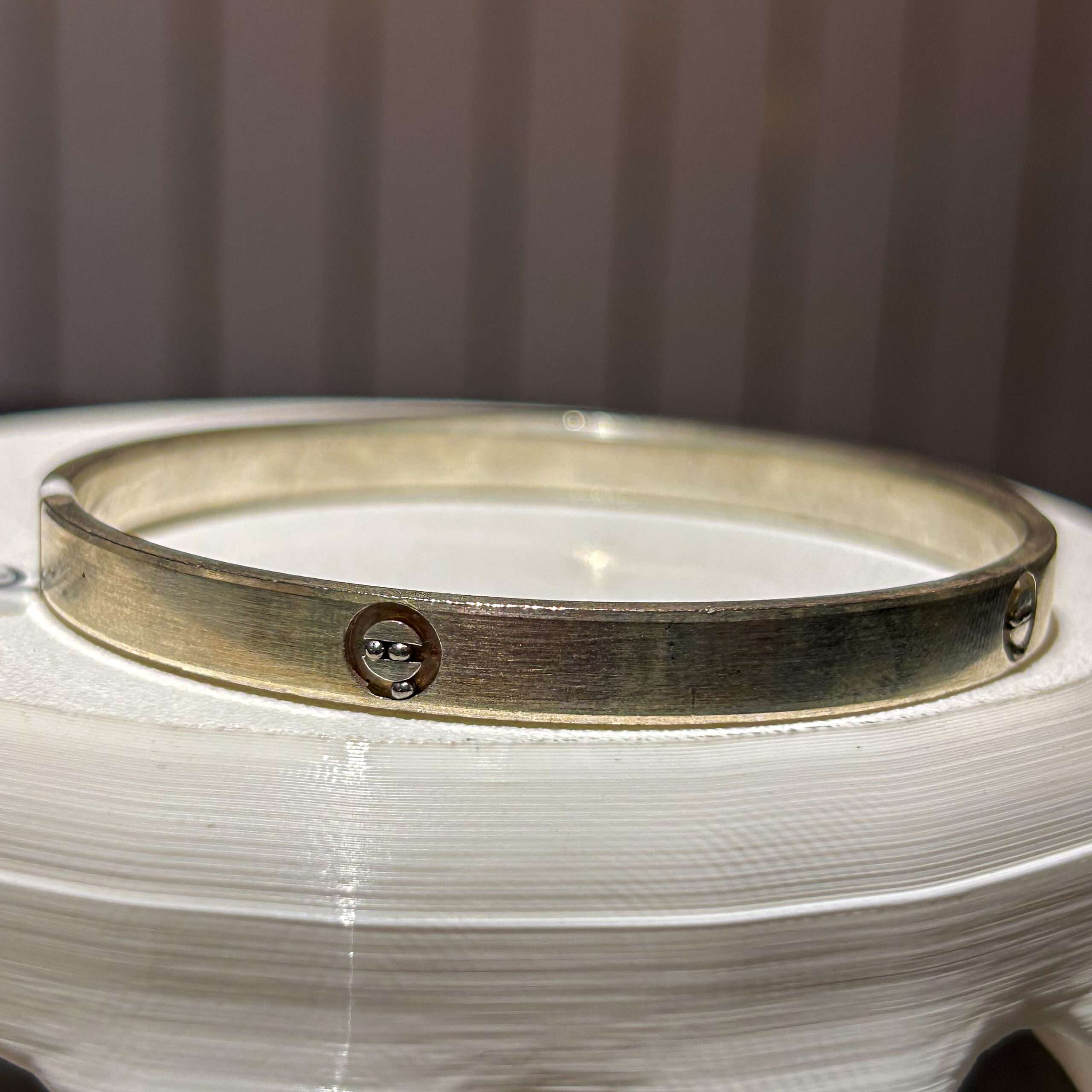 Men’s Silver Kada, Size:{2.8} (VSNCMK014), S800 Silver. - Image 3