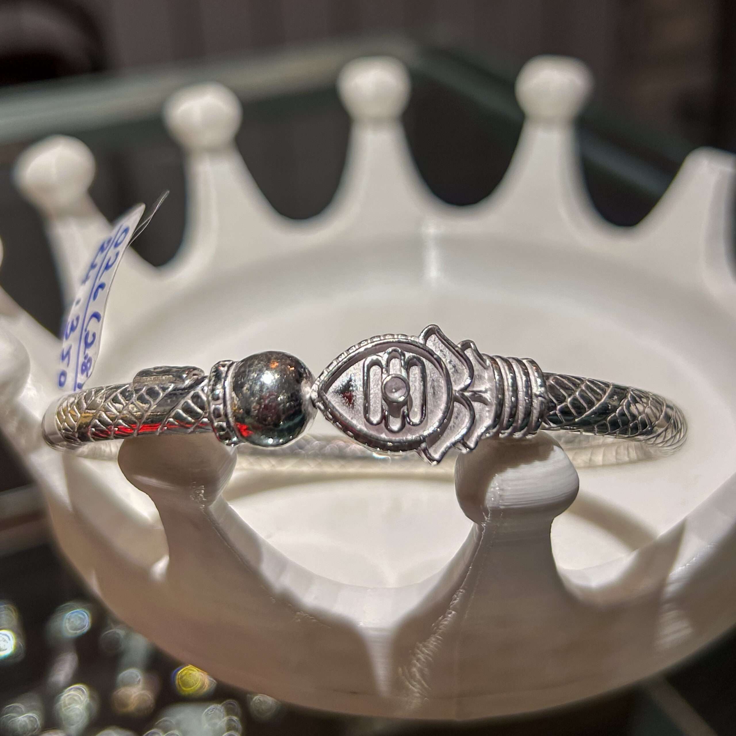 Murugar Men’s Silver Kada, Size:{2.8} (VSNCMK026), S800 Silver. - Image 2