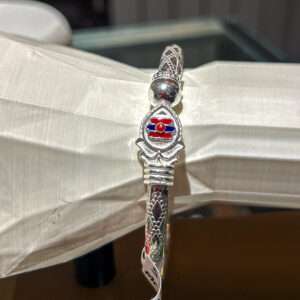 Murugar Men’s Silver Kada, Size:{2.8} (VSNCMK009), S800 Silver.