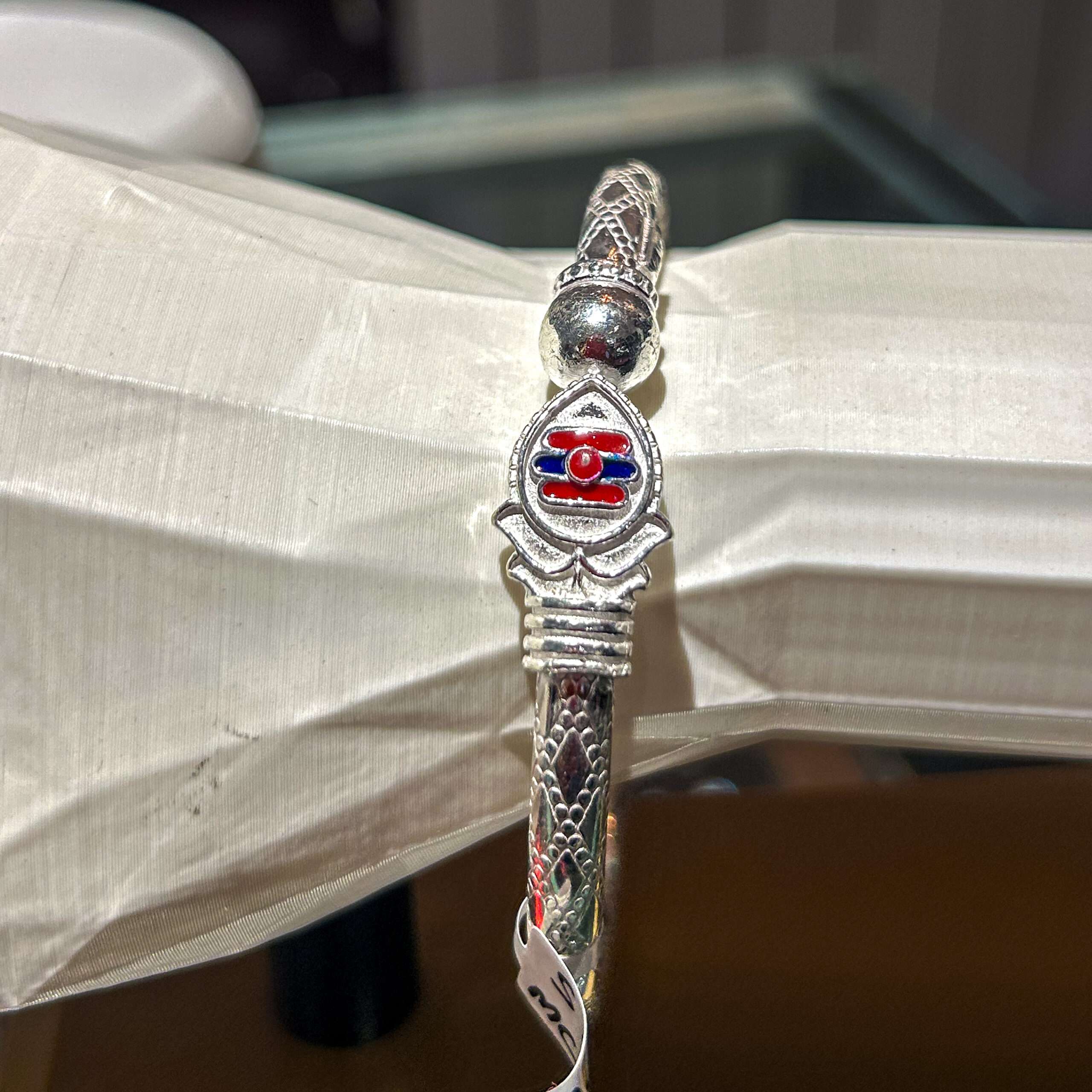 Murugar Men’s Silver Kada, Size:{2.8} (VSNCMK009), S800 Silver.