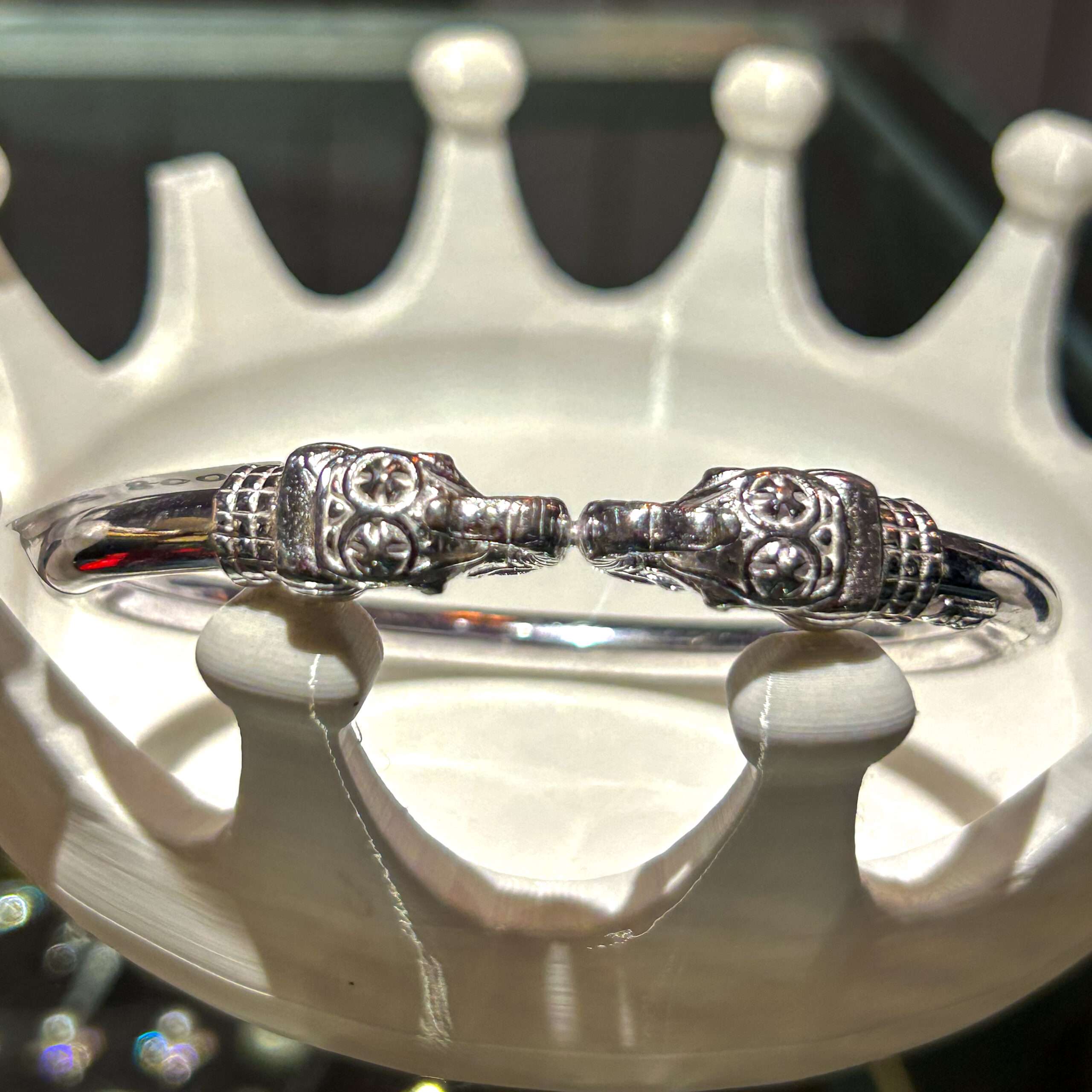 Men’s Elephant Silver Kada Size:{2.10} (VSNCMK013), S800 Silver. - Image 2