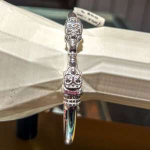 Men’s Elephant  Silver Kada Size:{2.10} (VSNCMK013), S800 Silver.