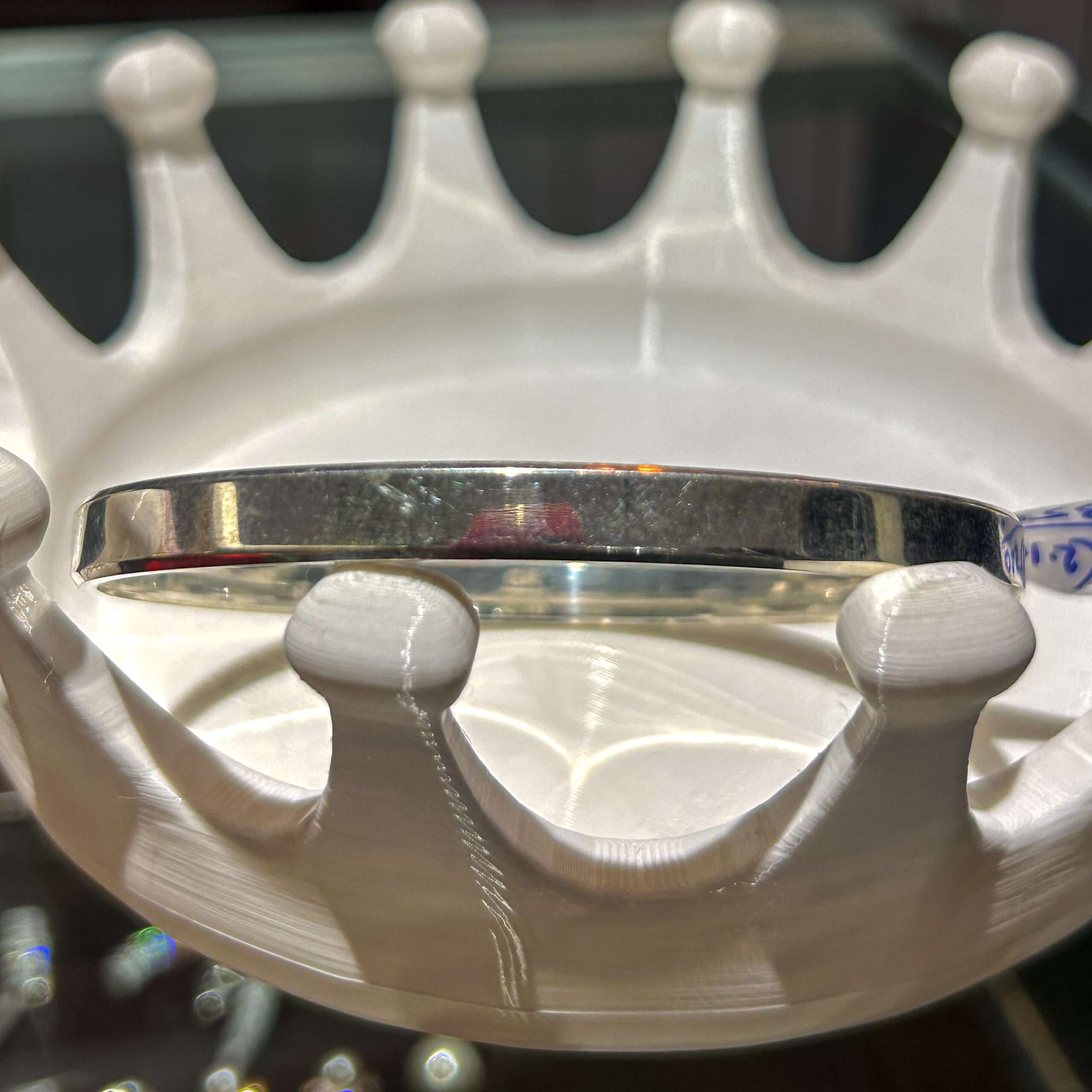 Men's Silver Kada, Size:{2.10} (VSNCMK025), S800 Silver. - Image 2