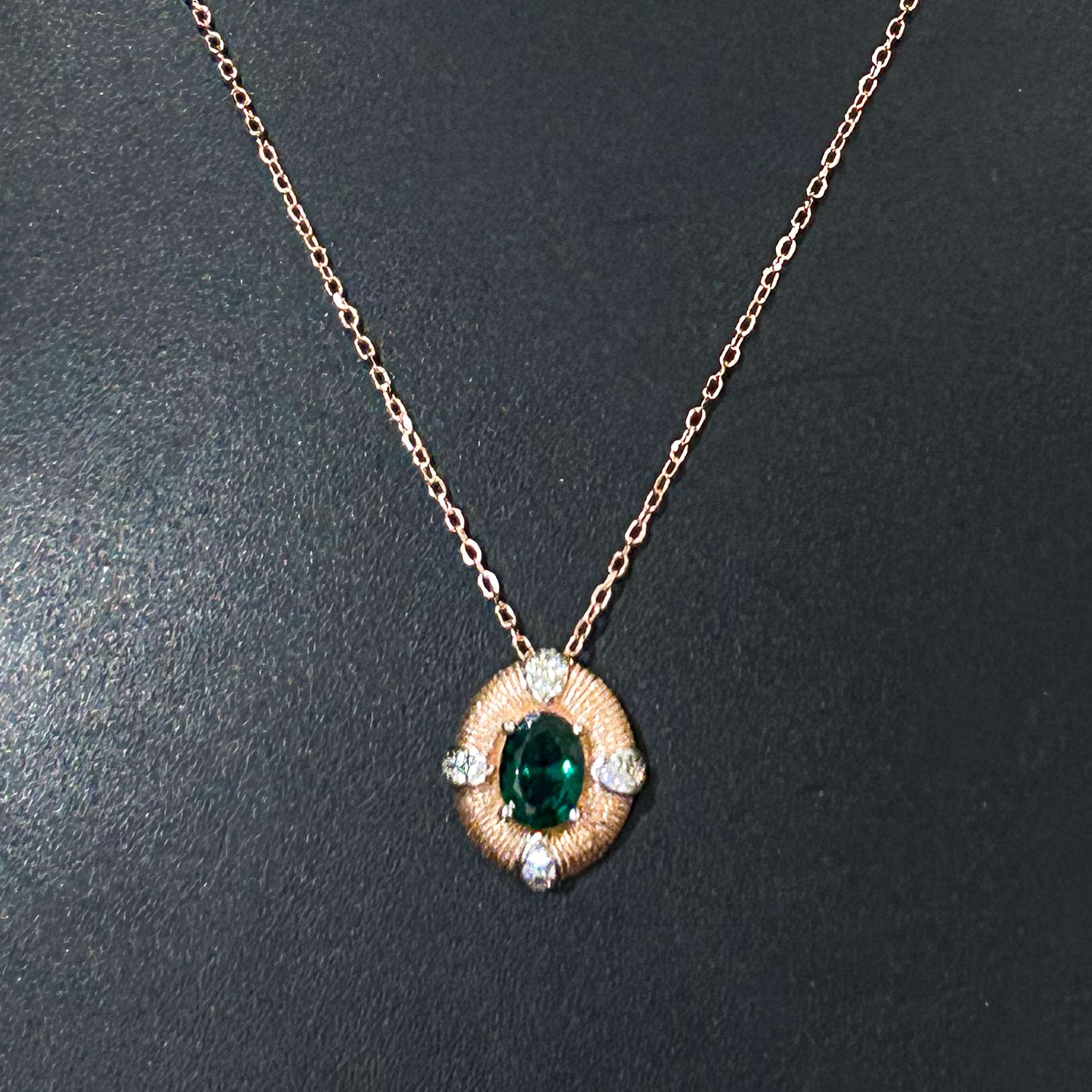 Womens Rose Gold Chain Set with Earring, CODE (VSNCRGCSE008), 925 Sterling silver.