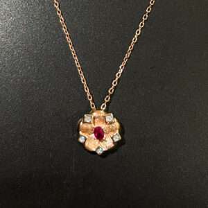 Womens Rose Gold Chain Set with Earring, CODE (VSNCRGCSE001), 925 Sterling silver.